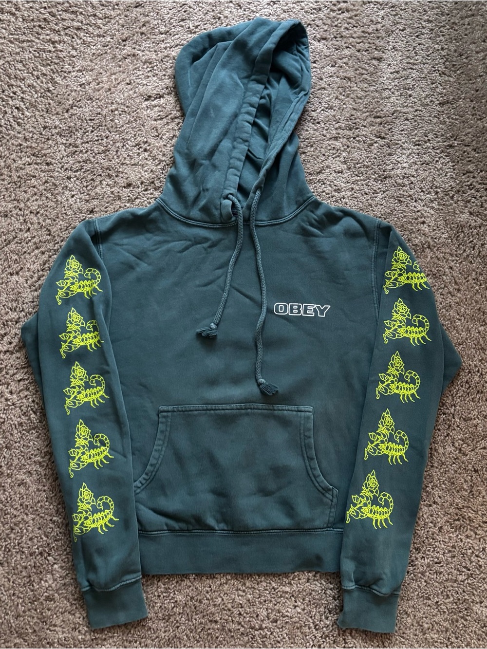 Obey Scorpion Rose Graphic Hoodie